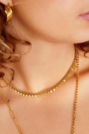 Círculos de collar de acero inoxidable Oro h5 Imagen3